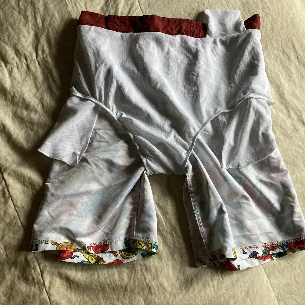 Veccoberry Man's Fruits Printed Board Shorts QuickDry Drawstring Size Medium